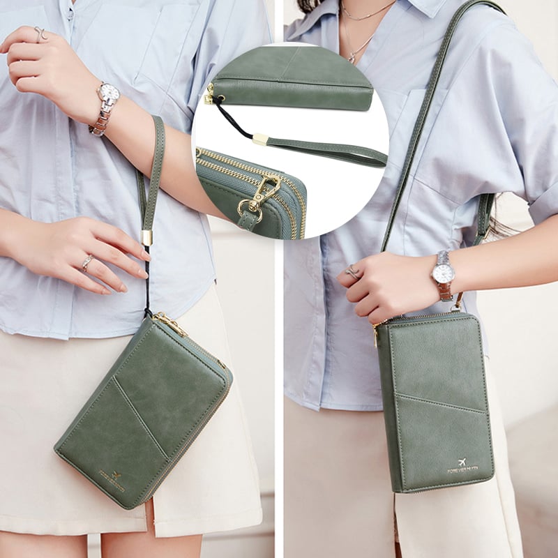 RFID-Blocking Crossbody Strap Passport Holder