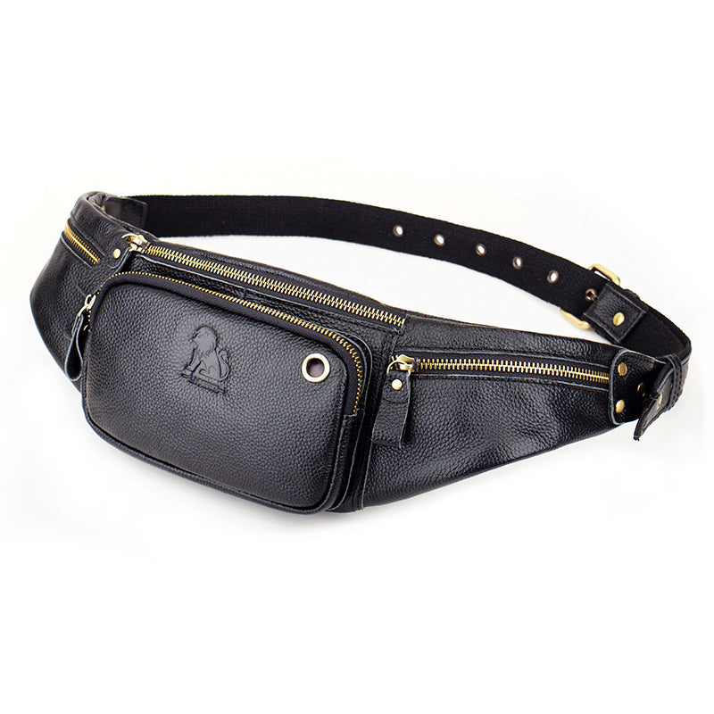 Retro Multi-Pocket Multifunctional Sling Bag Waist Bag