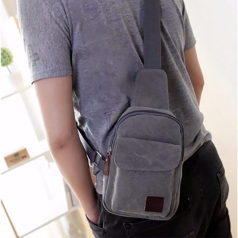 Canvas Crossbody Chest Bag