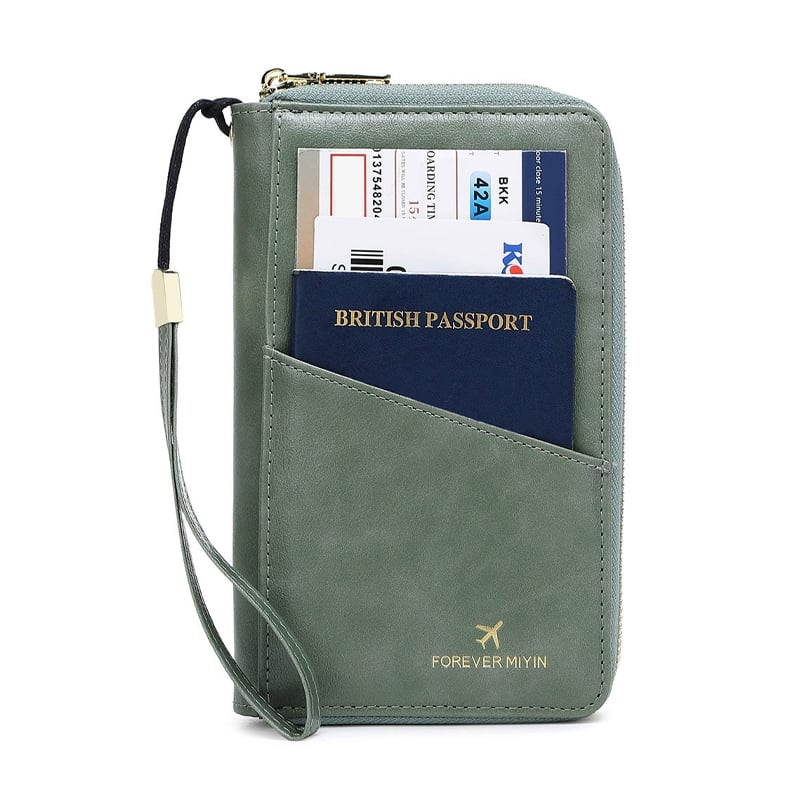 RFID-Blocking Crossbody Strap Passport Holder