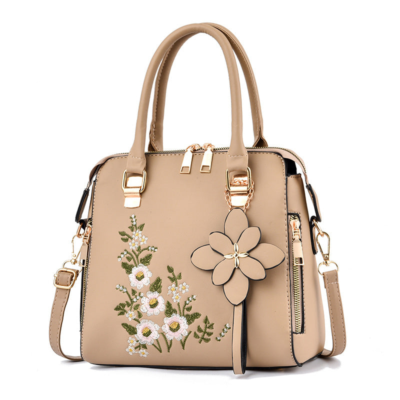 Flowers Embroidered Handbag