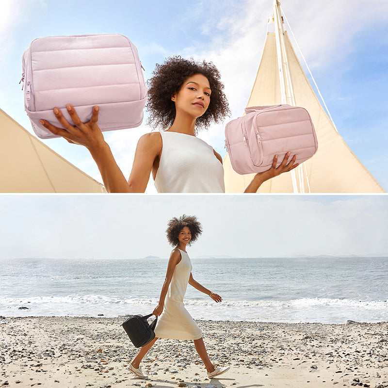 Large Wide-open Travel Makeup Bag