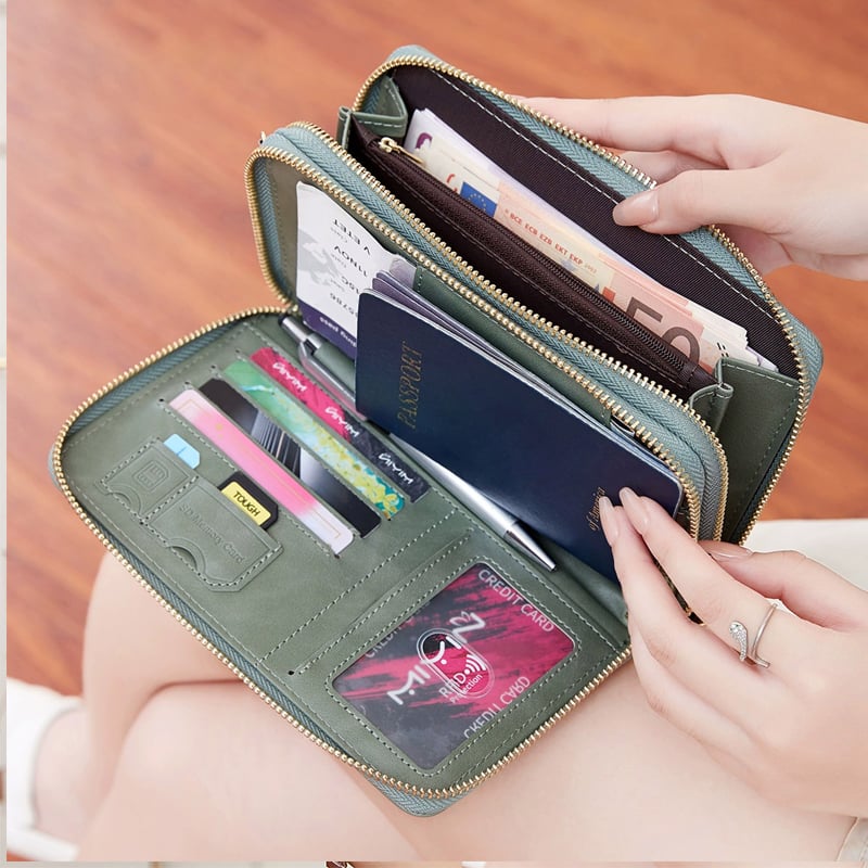 RFID-Blocking Crossbody Strap Passport Holder