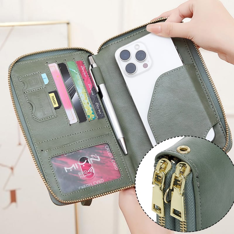 RFID-Blocking Crossbody Strap Passport Holder
