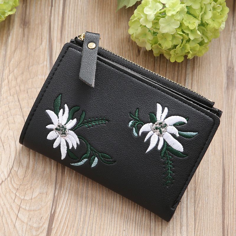 Embroid Women Short Wallets