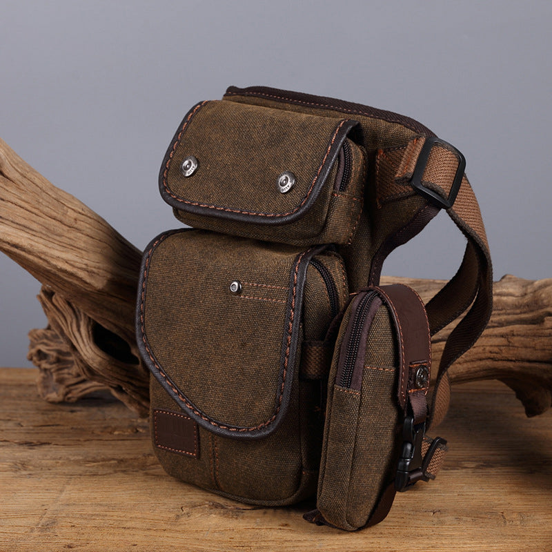 Leg Bag For Men Durable Vertical Outdoor Sports Canvas Bag