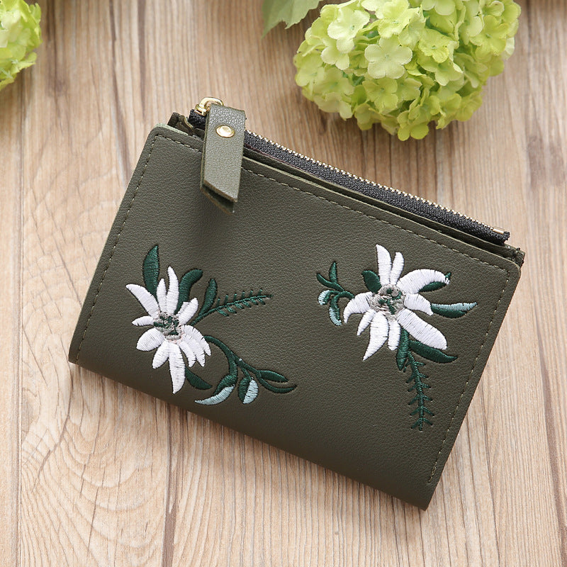Embroid Women Short Wallets