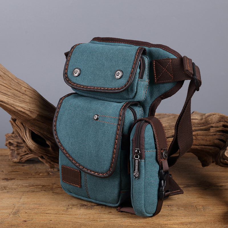 Leg Bag For Men Durable Vertical Outdoor Sports Canvas Bag