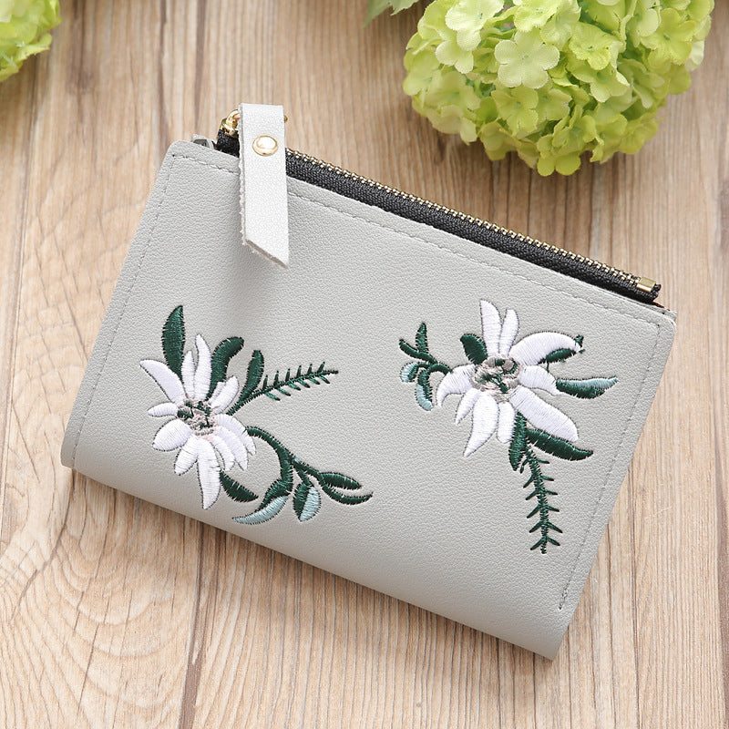 Embroid Women Short Wallets