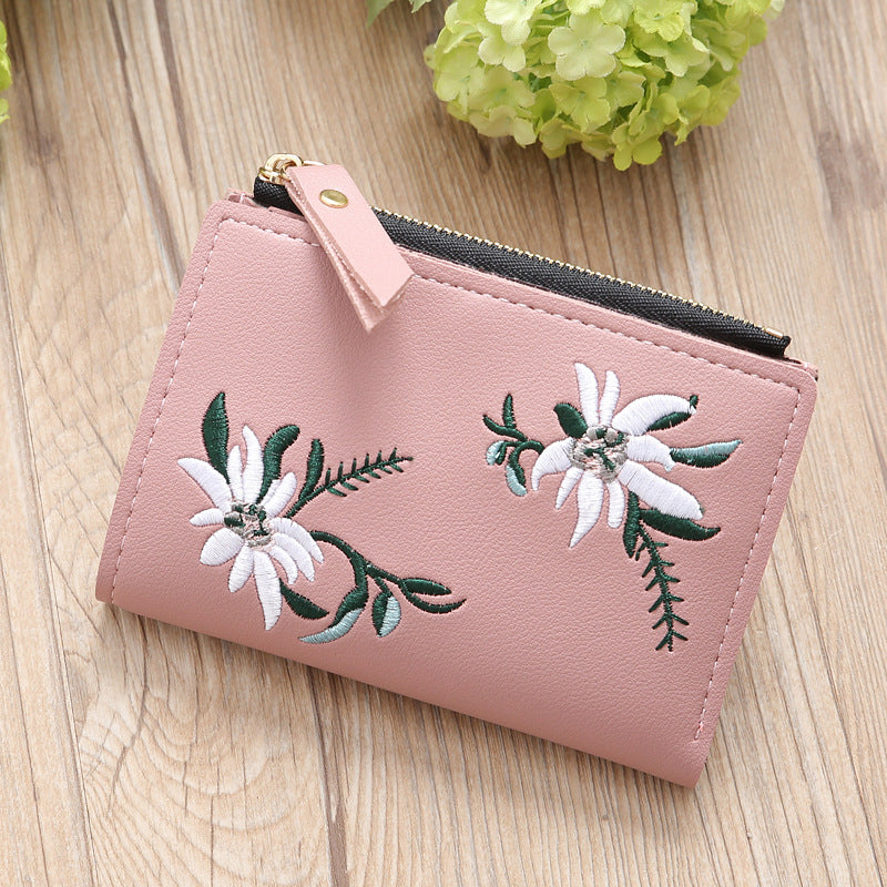 Embroid Women Short Wallets