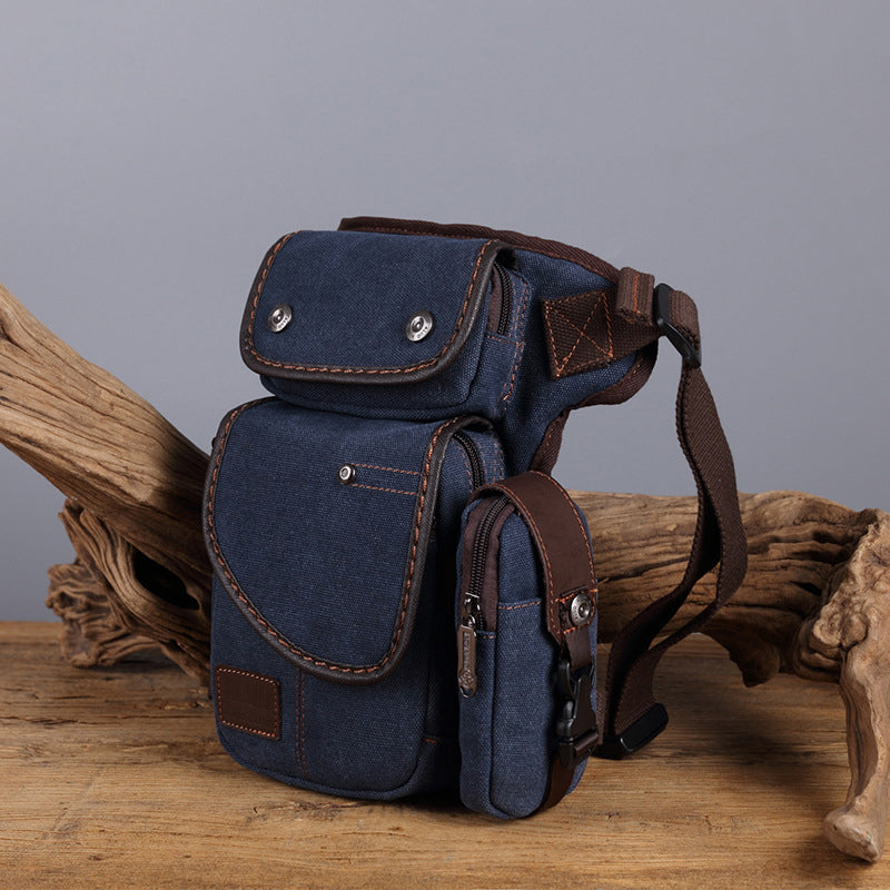 Leg Bag For Men Durable Vertical Outdoor Sports Canvas Bag