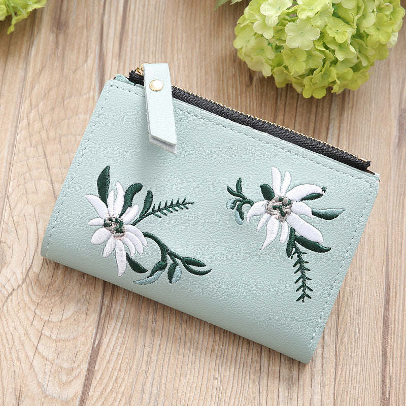 Embroid Women Short Wallets