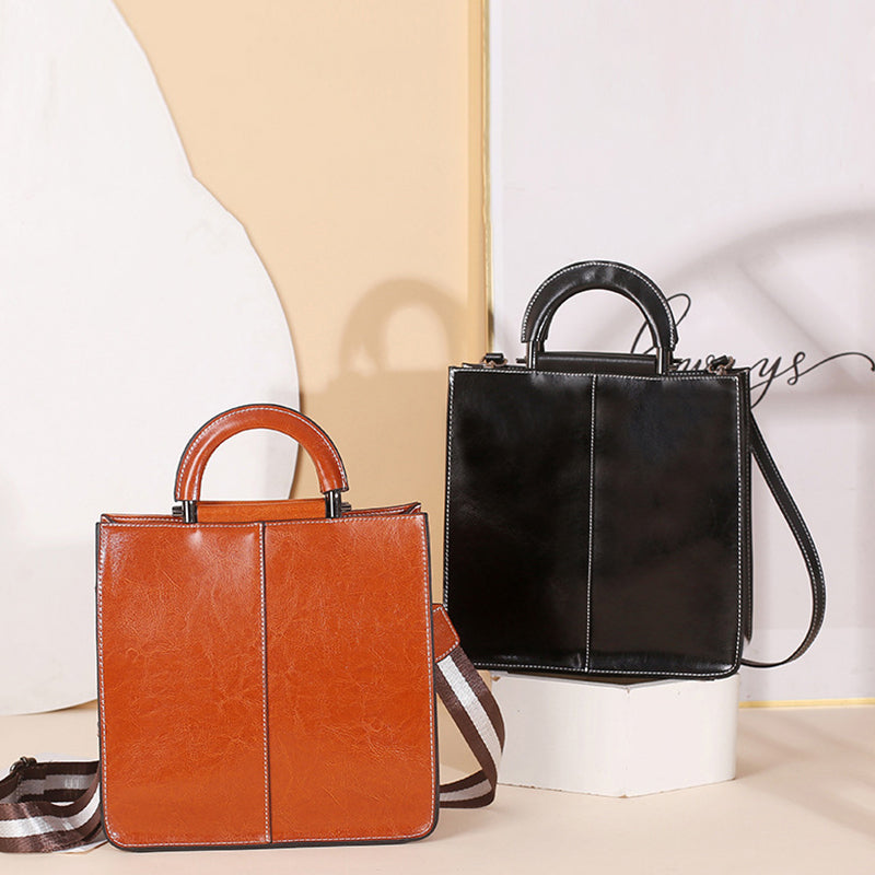 Women's Large Capacity Handbag, Solid Crossbody Briefcase