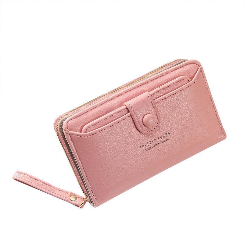 New Solid Color Ladies Wristband Clutch Wallet