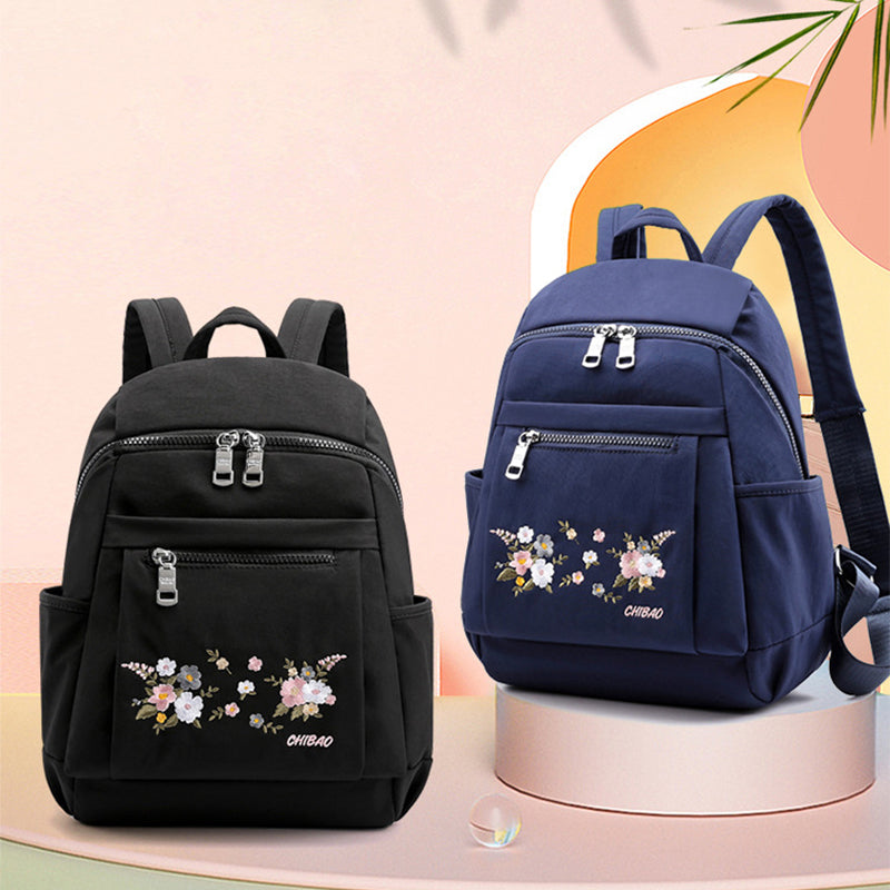 Schoolgirls' Embroidered Backpack