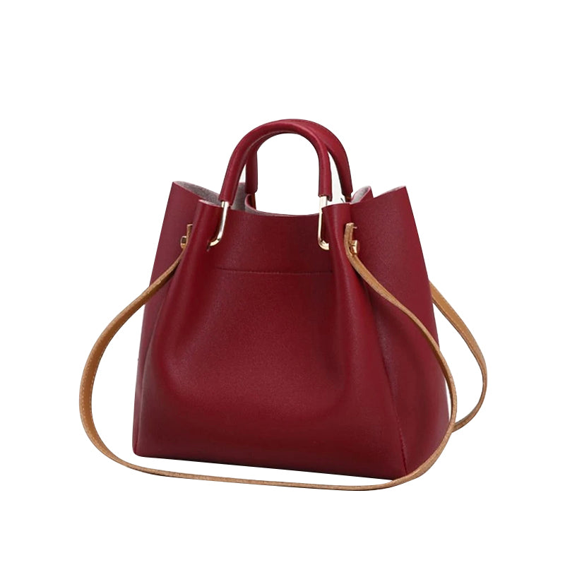 Ladies Messenger Handbag - Solid Color
