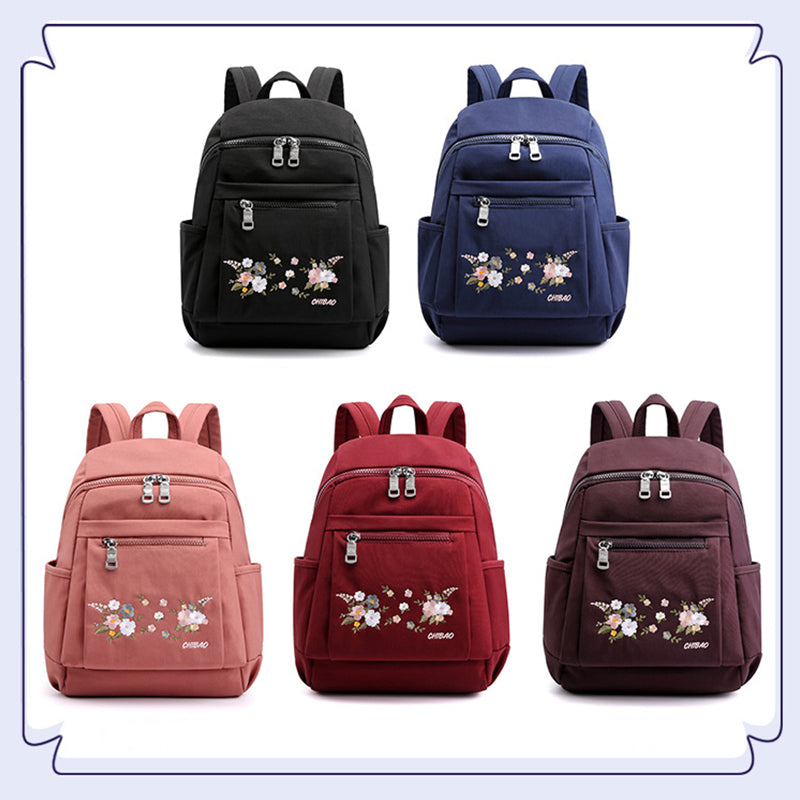 Schoolgirls' Embroidered Backpack