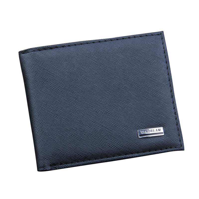 Men's Cross Pattern Short wallet, Multi-slot Card Holder