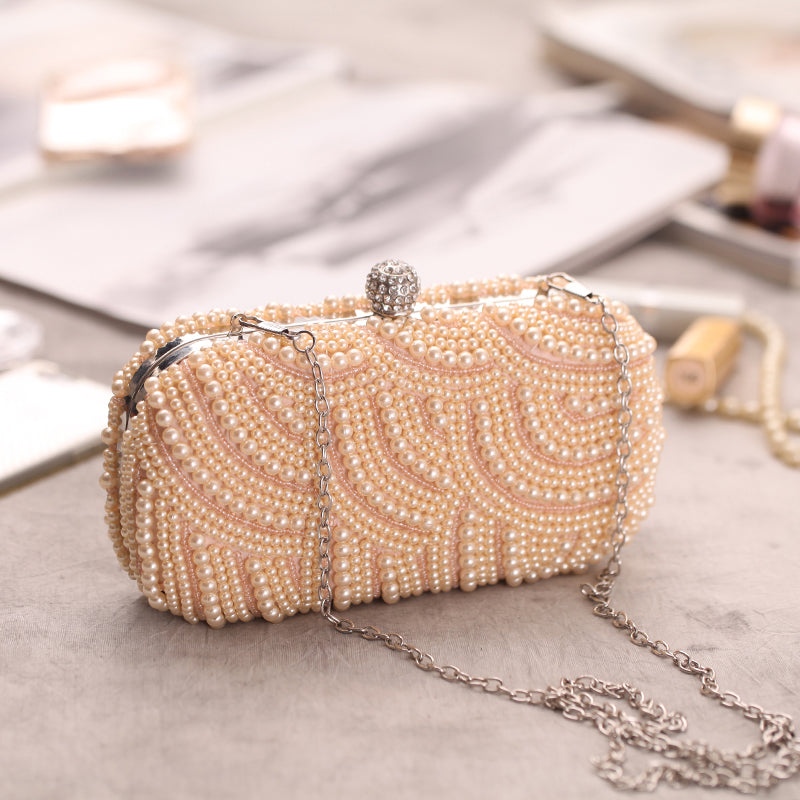 Evening Clutch Purse Wedding Beaded Pearl Clutch Bag Bridal Handbags