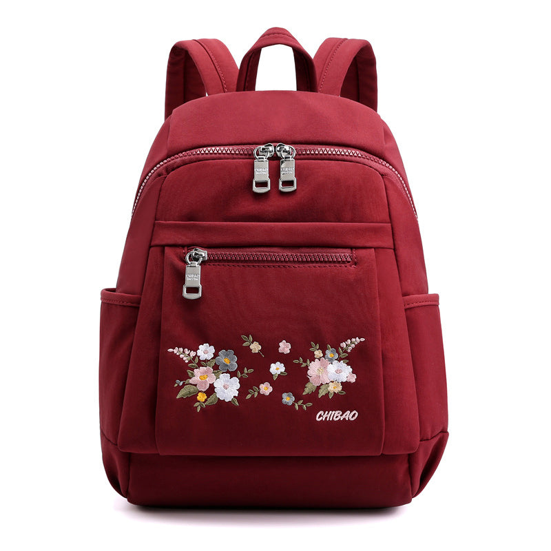 Schoolgirls' Embroidered Backpack