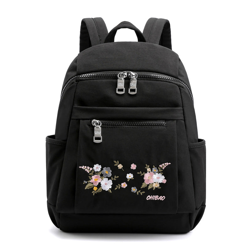 Schoolgirls' Embroidered Backpack