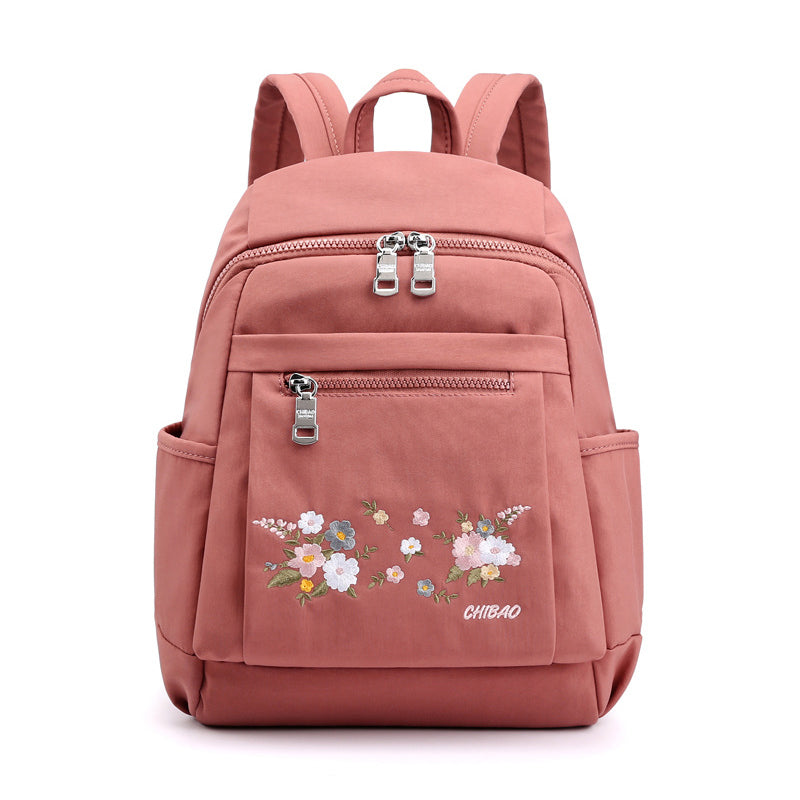 Schoolgirls' Embroidered Backpack