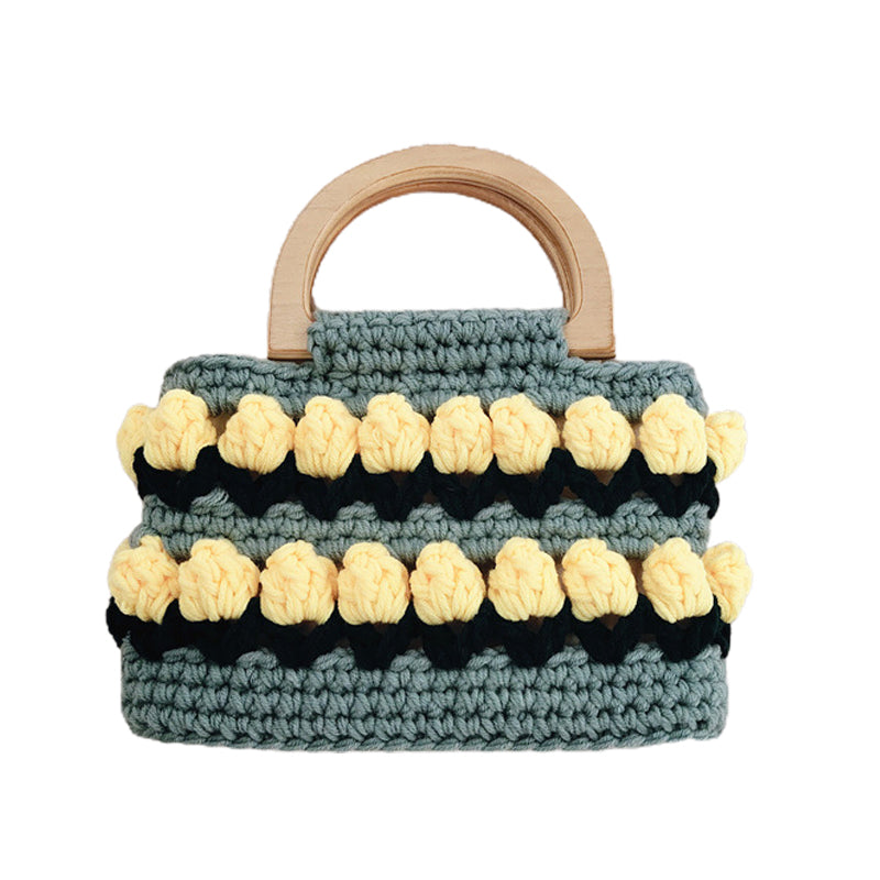 High Quality Woven Crochet Bucket Bag
