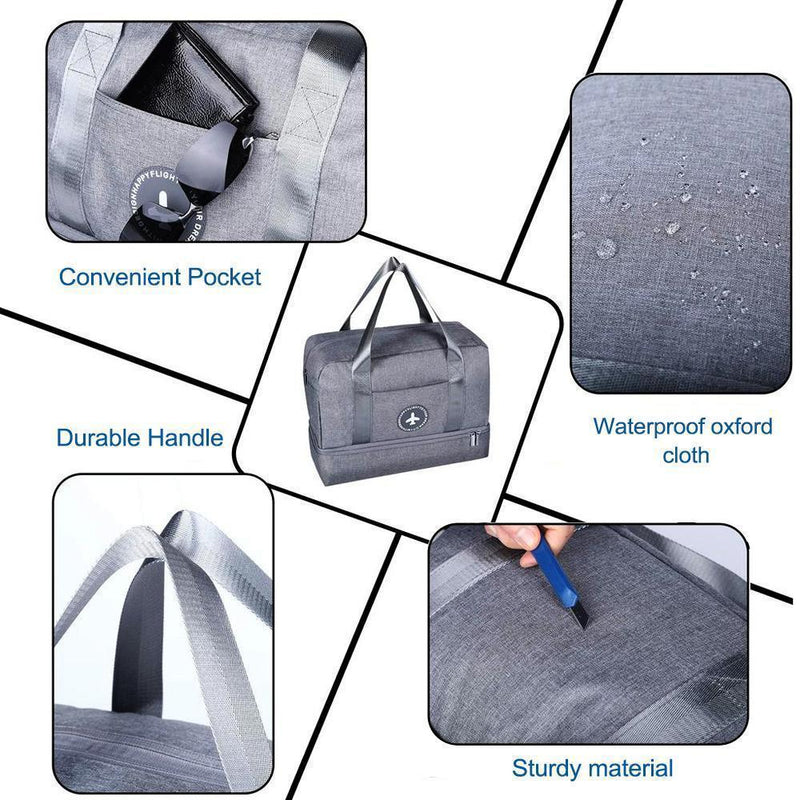Waterproof Dry And Wet Separation Duffel Bag, Large Capacity Double Layer Gym/Weekender Bag