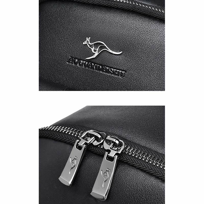 Sling Bag for Men Vintage Waterproof Leather Business Crossbody Bag