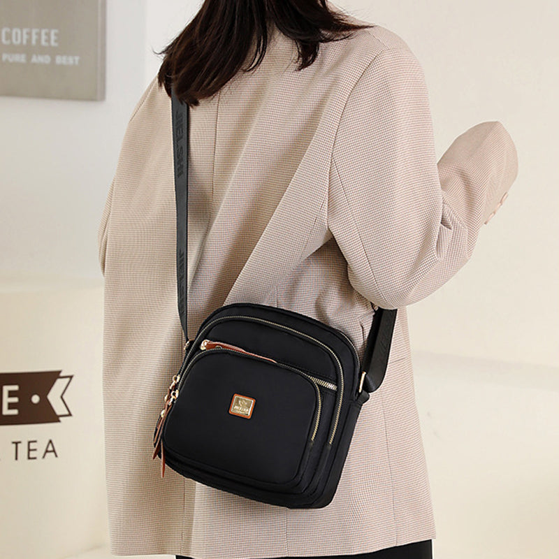 Women's Multi Pocket Nylon Shoulder Bag
