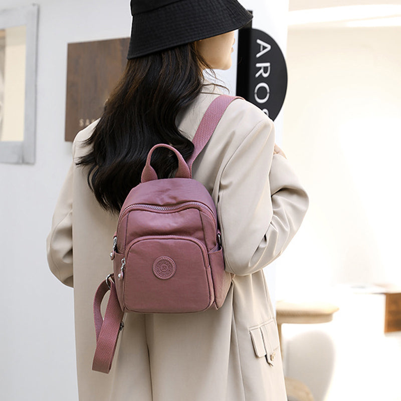 Mini Nylon Women's Backpack, Casual Lightweight Small Daypack