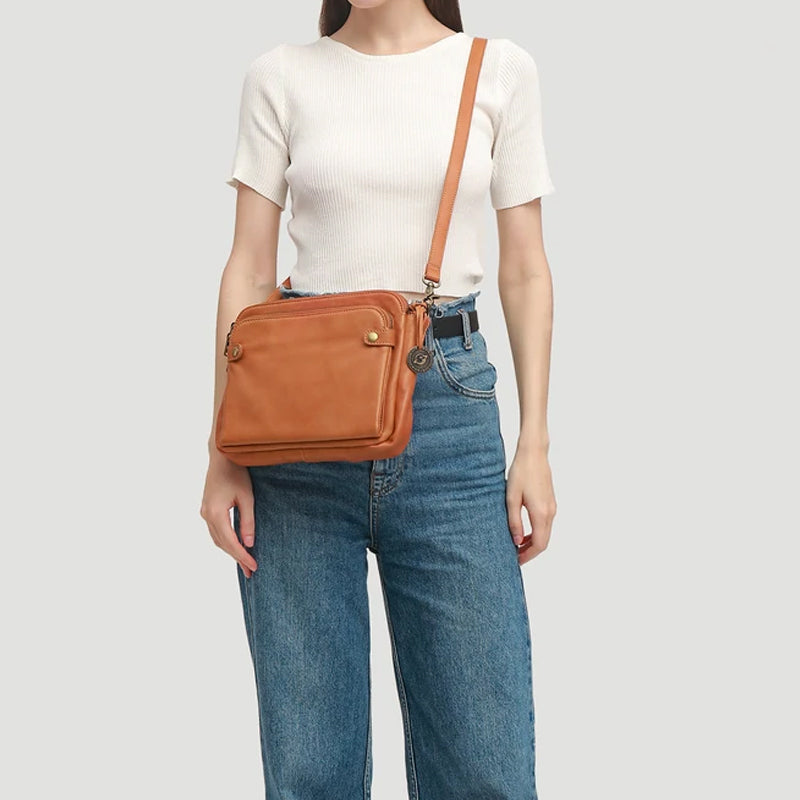 Three-Layer Crossbody Shoulder & Clutch Bag