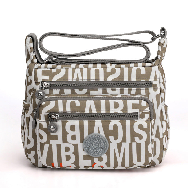 Printed Nylon Shoulder Bag