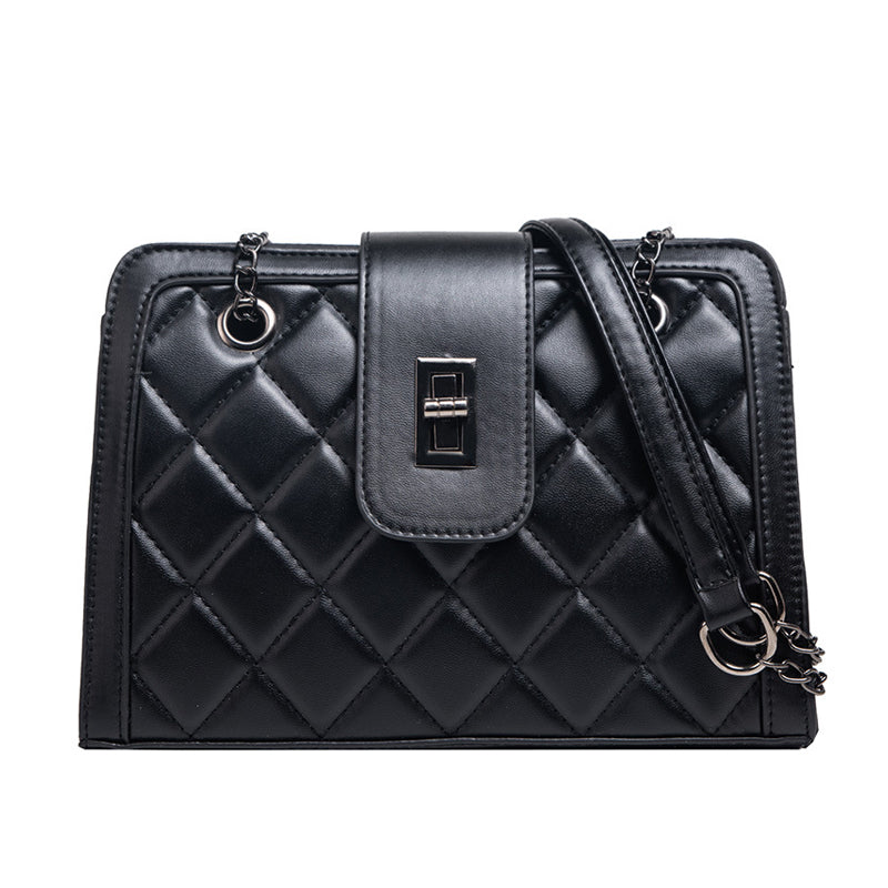 Trendy Female Diamond Lattice Chain Bag