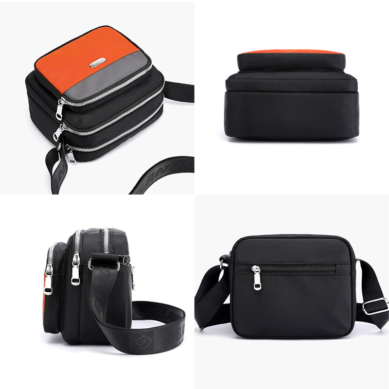 Women's Contrast Nylon Messenger Bag