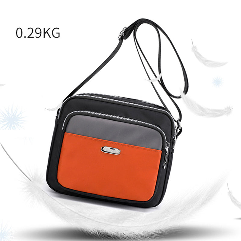 Women's Contrast Nylon Messenger Bag