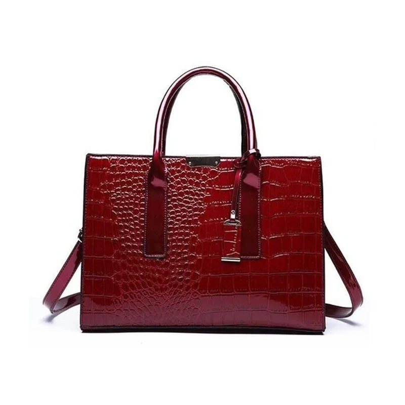 Crocodile Pattern Leather Ladies Handbag