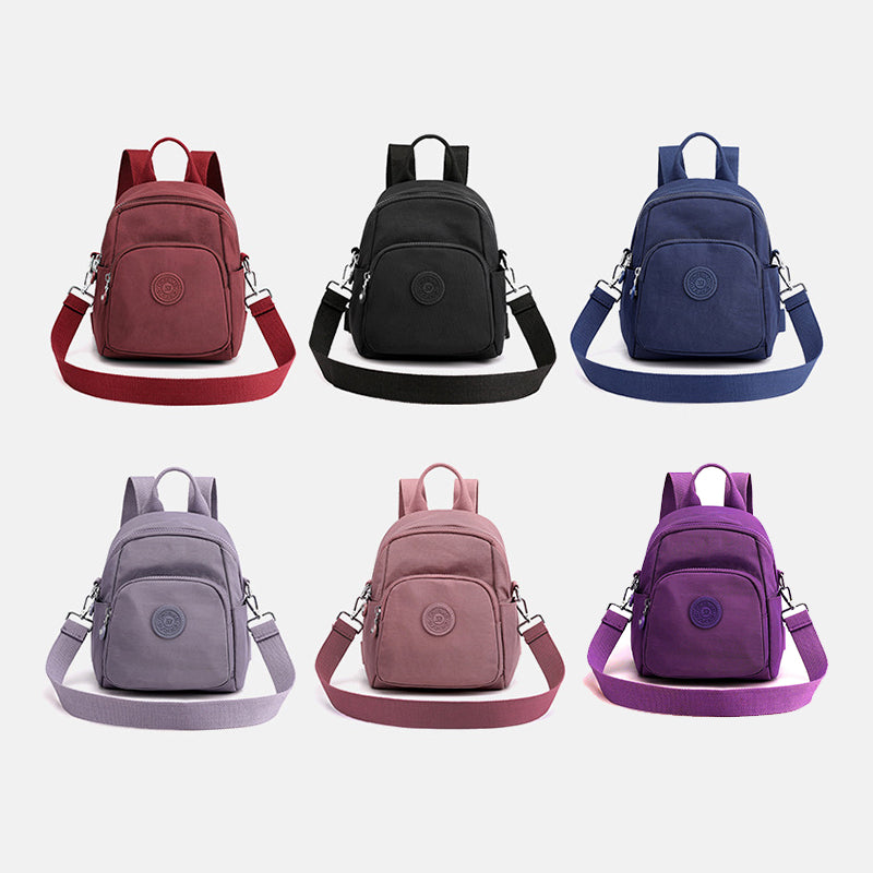 Mini Nylon Women's Backpack, Casual Lightweight Small Daypack