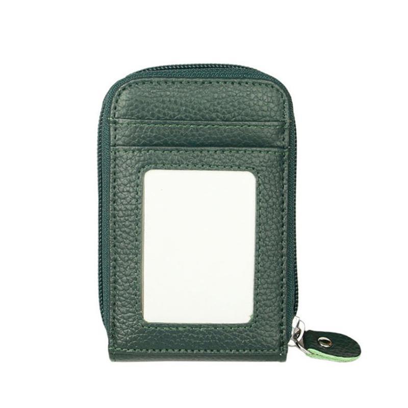 RFID Anti-theft Brushed Leather Organ Card Holder, Multi-slot Wallet