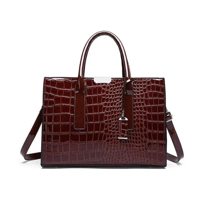 Crocodile Pattern Leather Ladies Handbag