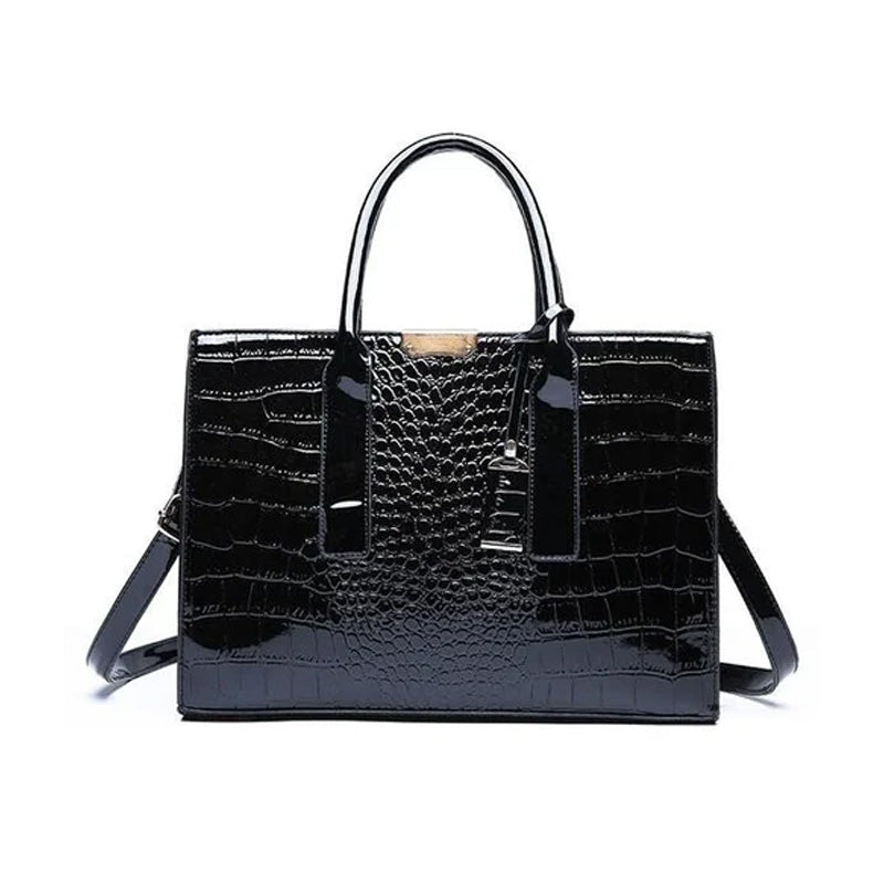 Crocodile Pattern Leather Ladies Handbag