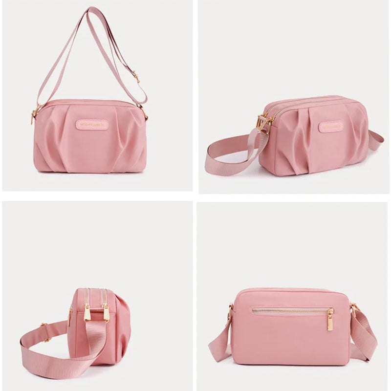 Stylish Pleated Simple Crossbody Bag
