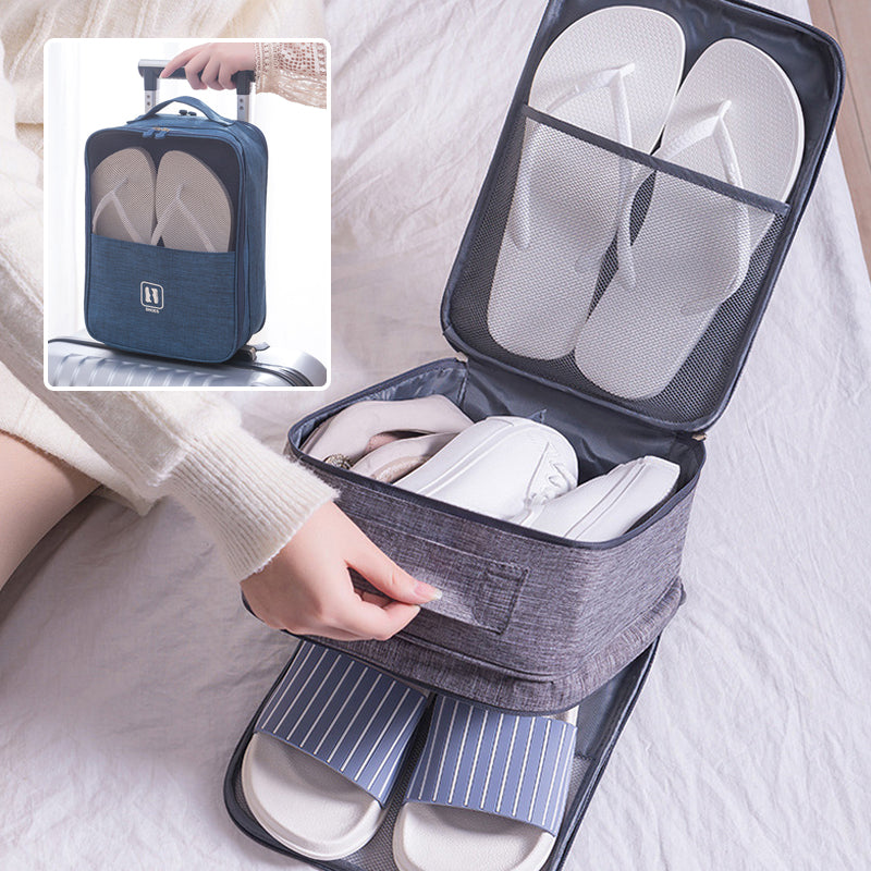 Travel Three-layer Portable Storage Shoe Bag