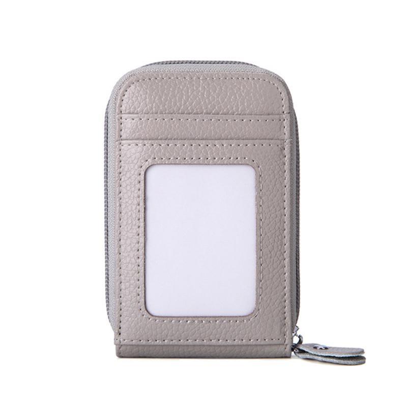 RFID Anti-theft Brushed Leather Organ Card Holder, Multi-slot Wallet