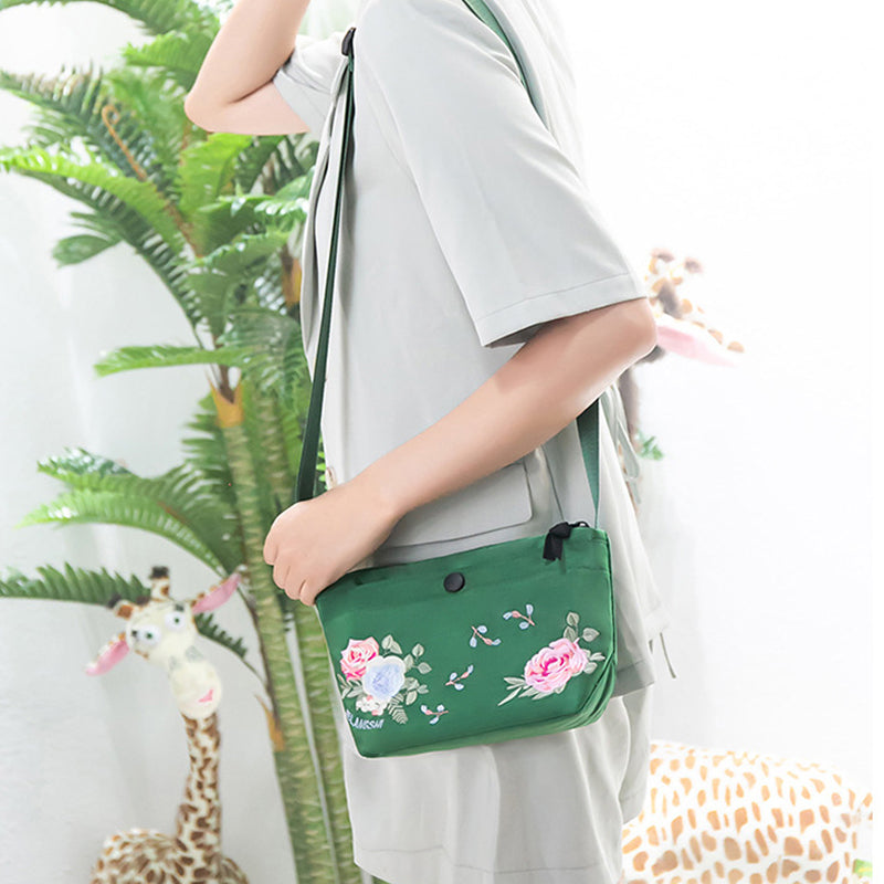 Women's Ethnic Flower Embroidered Shoulder Bag