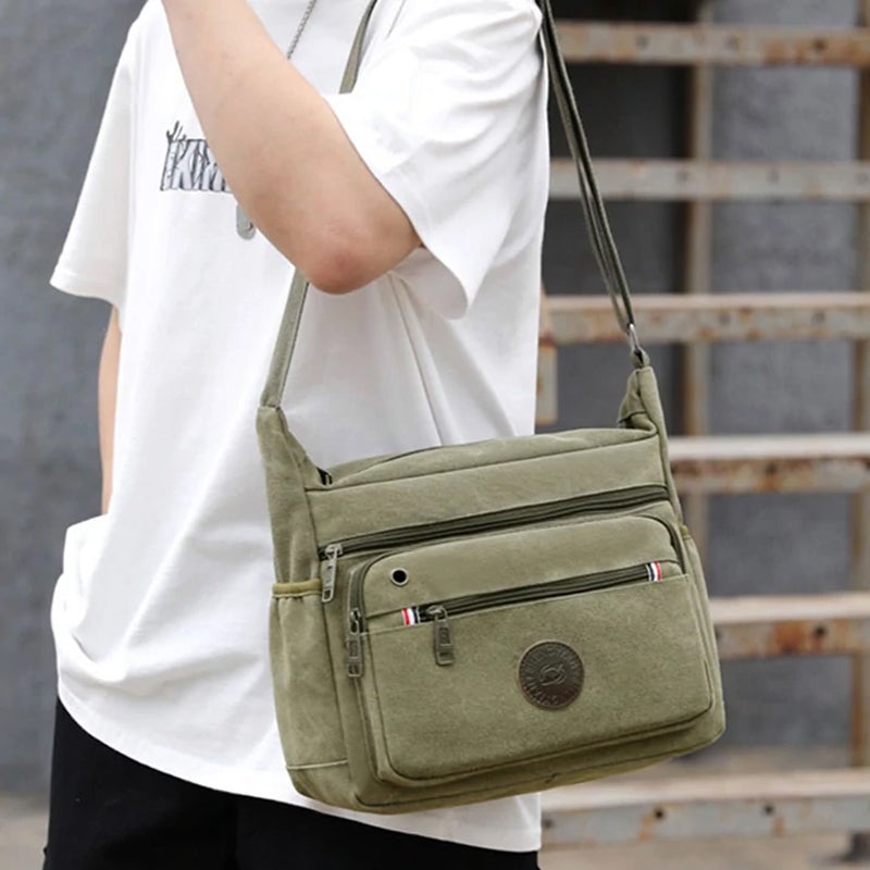 Men's Vintage Large Capacity Canvas Messenger Bag