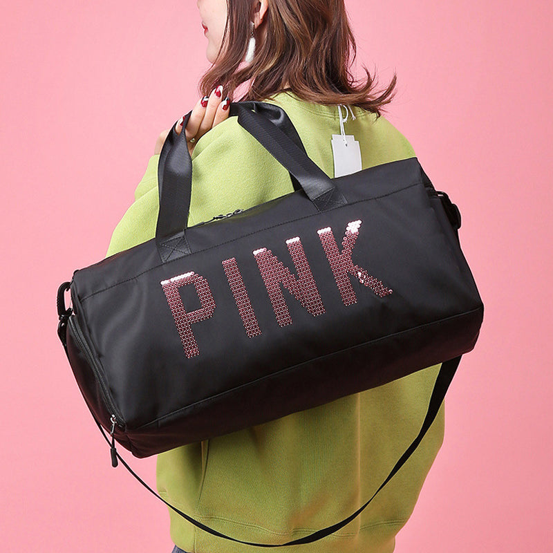 Nylon Pink Fitness Bag