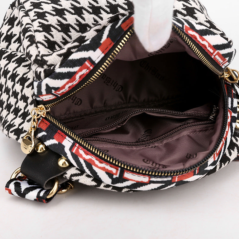 Houndstooth Small Bag