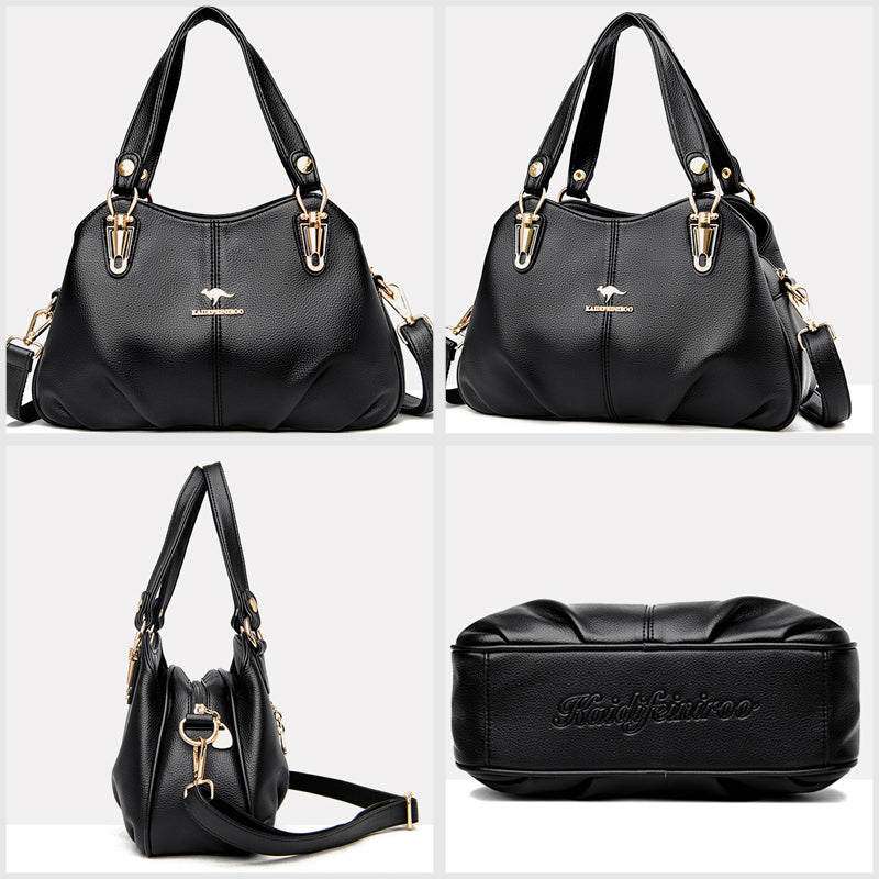 Women's Hobo Bag Top Handle Bag, Soft Pu Leather One-shoulder Hand-held Bag