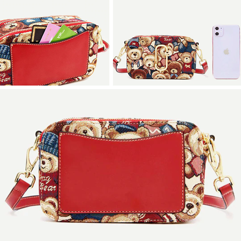 Girls Cute Bear Shoulder Mini Crossbody Bag